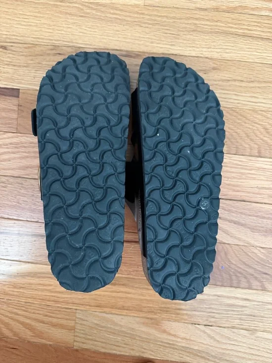 Birkenstock Arizona Big Buckle Black Natural Patent Sandal - Picture 5 of 5